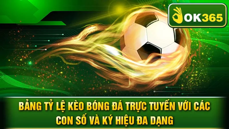 Bảng tỷ lệ kèo bóng đá trực tuyến với các con số và ký hiệu đa dạng.
